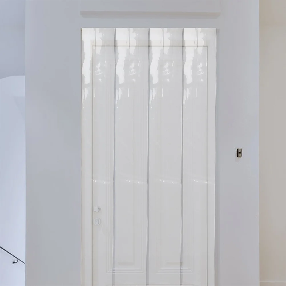 

Cabilock Clear Plastic Door Curtain AC Windproof Strip Partition Commercial Grade Waterproof PVC Hanging Film