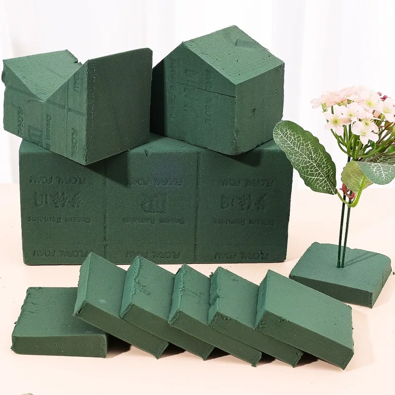 Flower foam blocks of fresh and artificial flowers, 1-6 wet flower foam blocks for home decoration, wedding, party and holiday
