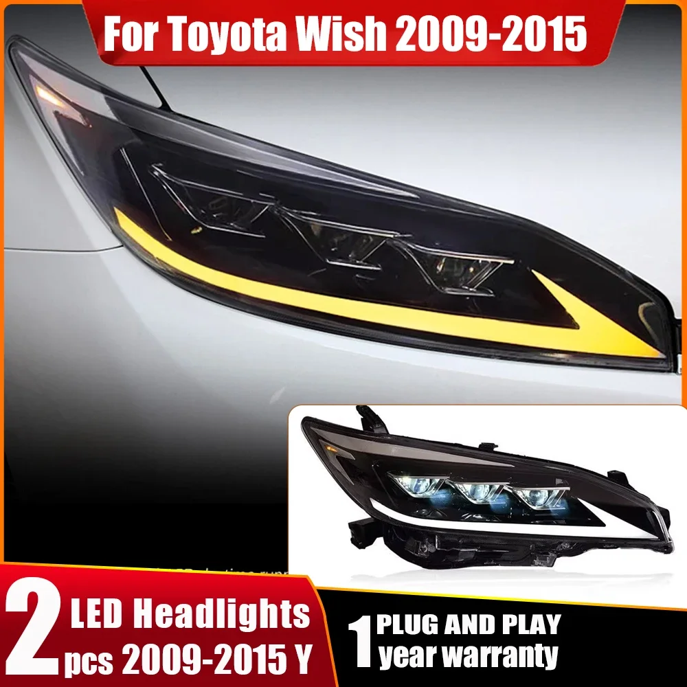 

Headlight Styling FOR Toyota WISH 2009-2015 Front Lights Projector Lens DRL Head Lamp LED Bulbs Car Stuff Auto Mobile Accessory