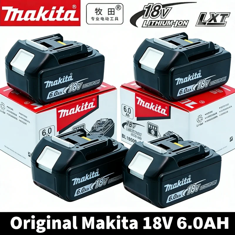

Оригинальный аккумулятор Makita 18В 6.0Ач BL1860B, литий-ионный, с высоким ресурсом циклов, для электроинструментов, с возможностью приобретения комплекта с зарядным устройством
