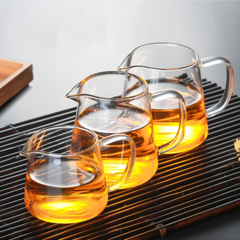 Heat-resisting Clear Glass Tea Pot Fair Cup Cha Hai Teapot With Infuser Puer Tea Brewing Kettle Pu Erh Gaiwan Set Pots Teapots