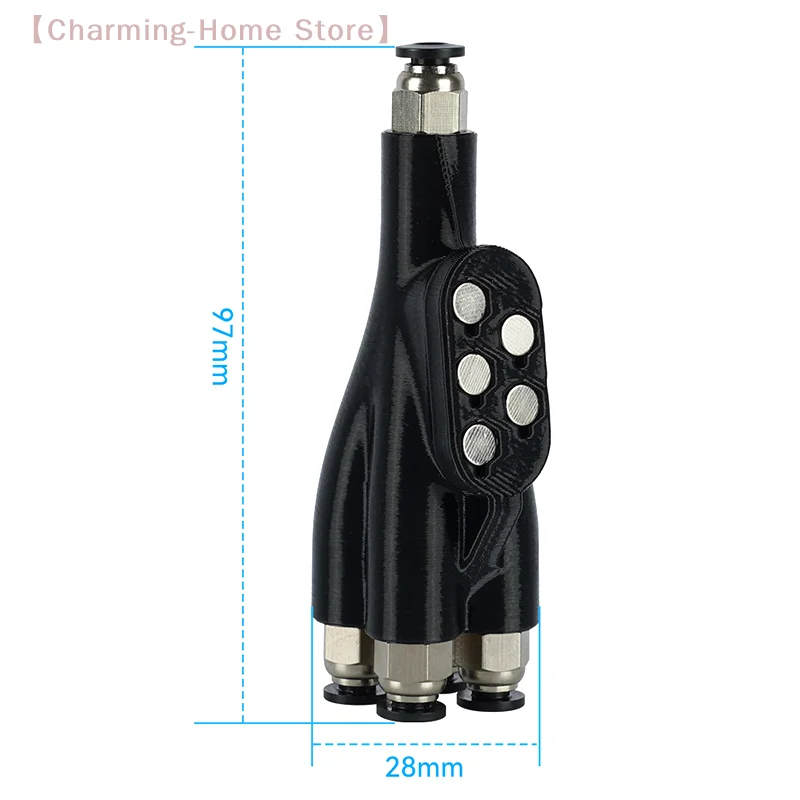 For Bambu Lab AMS Connector 4-in-1 PTFE Adapter Pipe Expansion Port 4 Feeding Multi-color For Bambulab X1 X1C P1P P1S A1 A1min