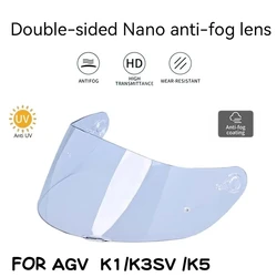 Helmet Visor for AGV K1 K3SV K5 K5S Motorcycle Double-sided Nano Anti-fog Lens Shield Motorbike Accessories Glasses Casco Moto