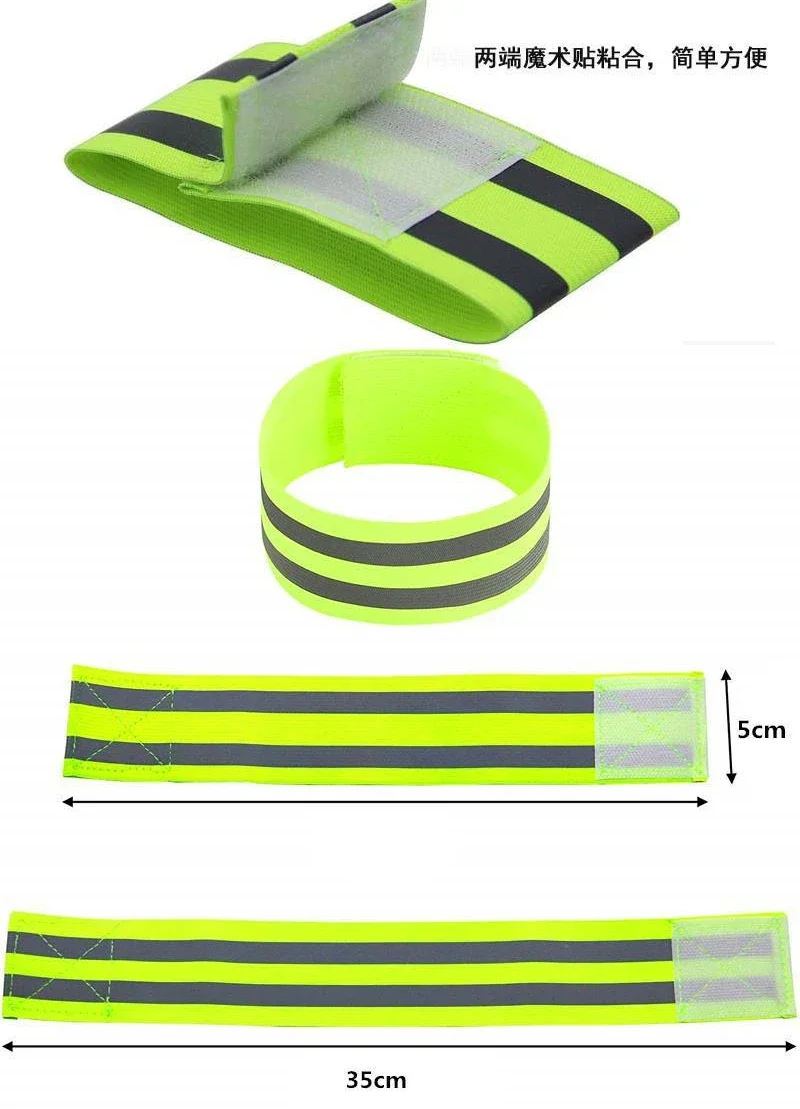 Reflective Bands For Wrist Arm Ankle Leg High Visibility Reflect Straps For Night Walking Cycling Running Safety Reflector Tape