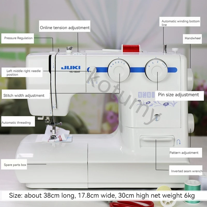 Electric Heavy Duty Sewing Machine Multifunctional Overlock Sewing Machine Household Sewing Tools