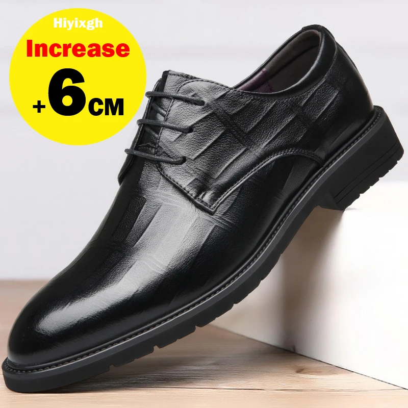 

Mens Office Wedding Dress Shoes 6cm Height Increase Business Formal Casual Comfortable Breathable Comfortable Elevator Shoes