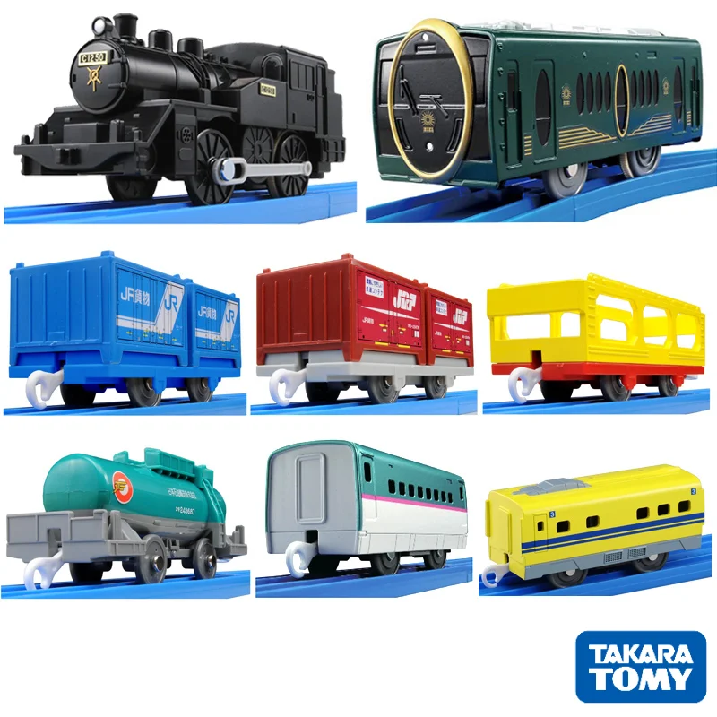 Original TAKARA TOMY Tomica Plarail Shinkansen KF Container Track Electric Railway Car Model Birthday Gift Toys for Children