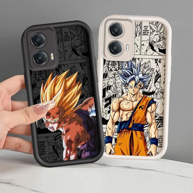 D-Dragon Ball Goku Gohans لموتورولا موتو إيدج G85 G54 G35 G34 G32 E22 E14 G04 50 5G العين سلم جراب هاتف