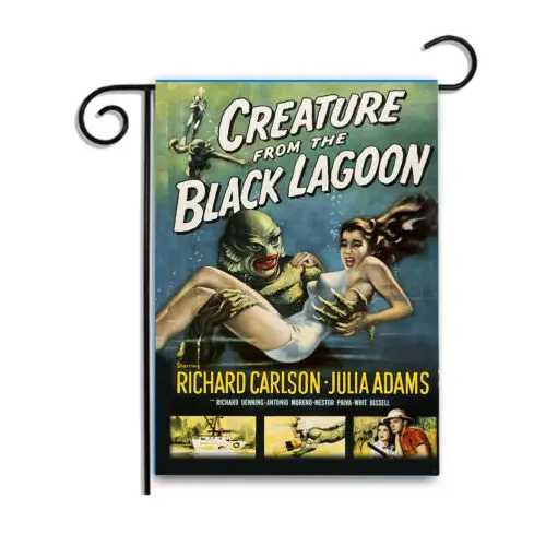 

Horror Movie Creature From The Black Lagoon 12x18 Inch Garden Apartment Flag