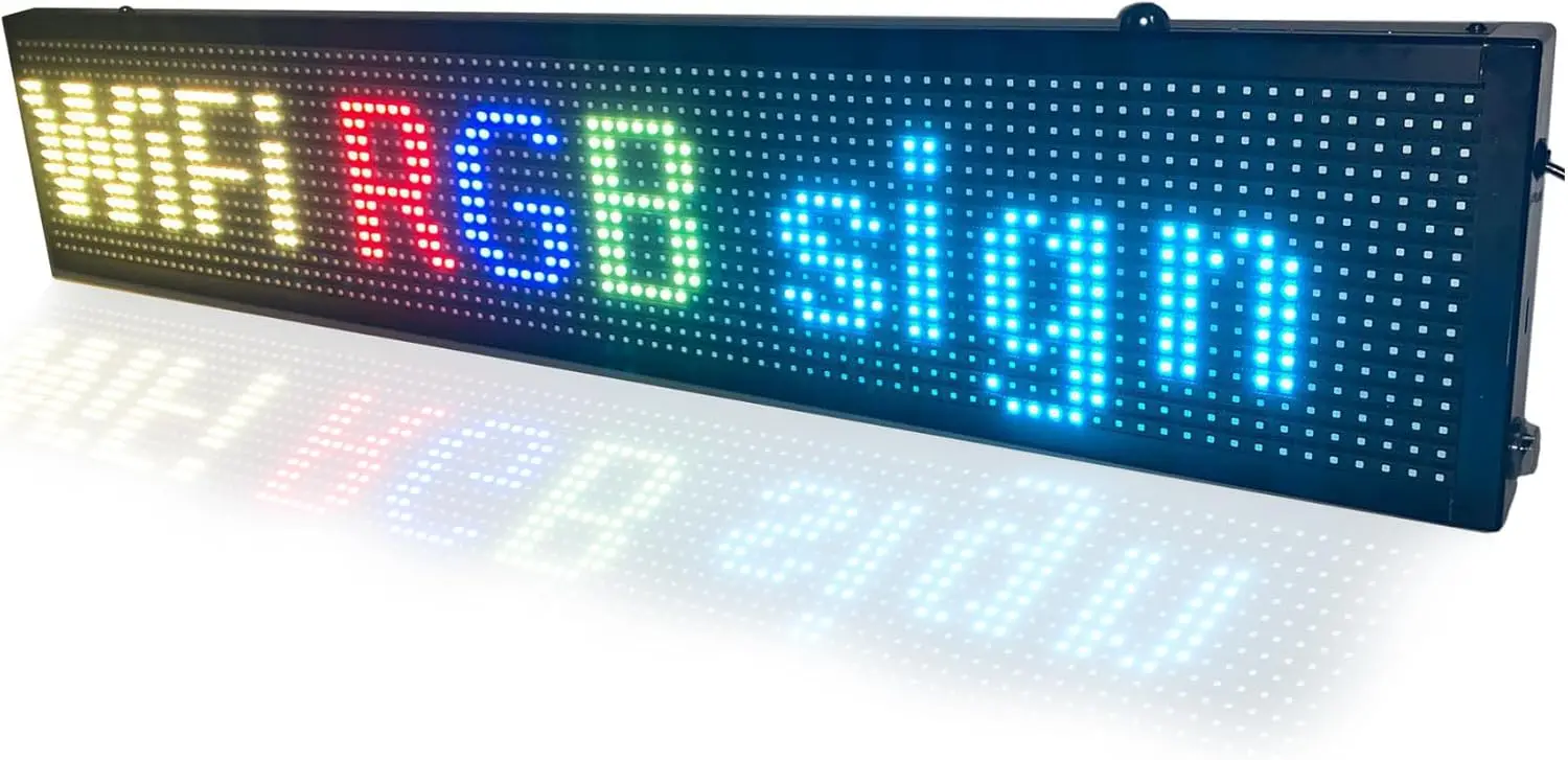 

BOTAI WiFi+USB, P10 RGB color sign 40" x 8" with high resolution and new SMD technology Perfect solution for advertising