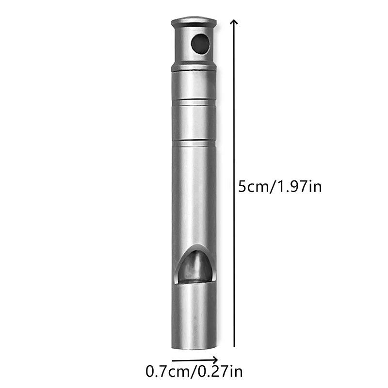 Silbato de titanio, silbato de emergencia con cordón, silbato de supervivencia de seguridad, silbato ultraligero para acampar, senderismo, emergencia al aire libre
