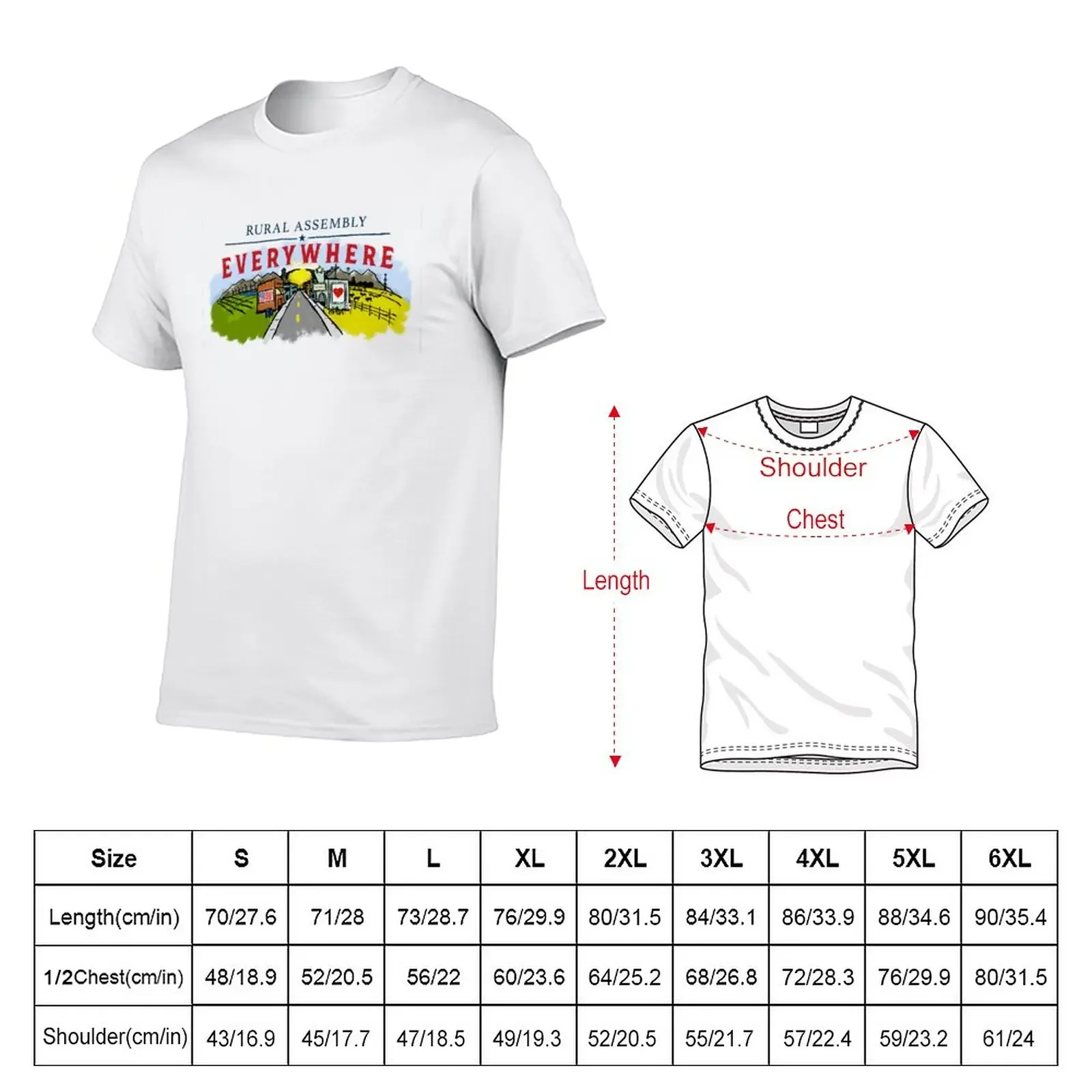 Rural Assembly Everywhere T-Shirt summer top oversized Men's t-shirts