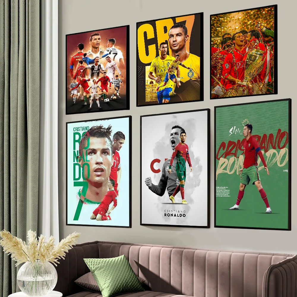 C-Cristiano R-Ronaldo CR7  Self-adhesive Art Poster Whitepaper Prints Posters Artwork Home Decor