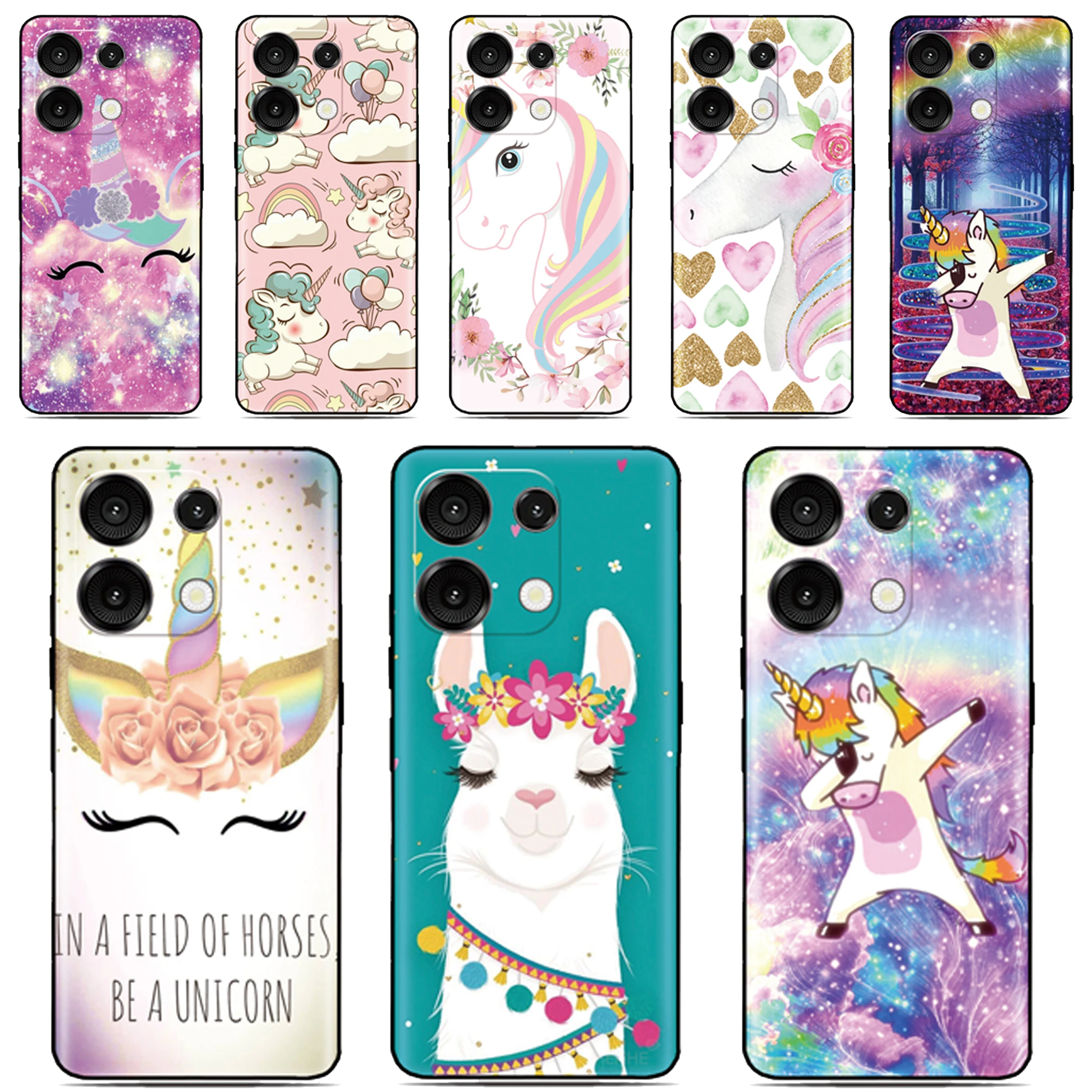 Funda de teléfono con diseño de unicornio arcoíris para ZTE Blade V80 V60 V50 Design 4G V30 V40 Vita Axon 60 50 40 Lite 30 Pro 11 V41 Smart A3 A5