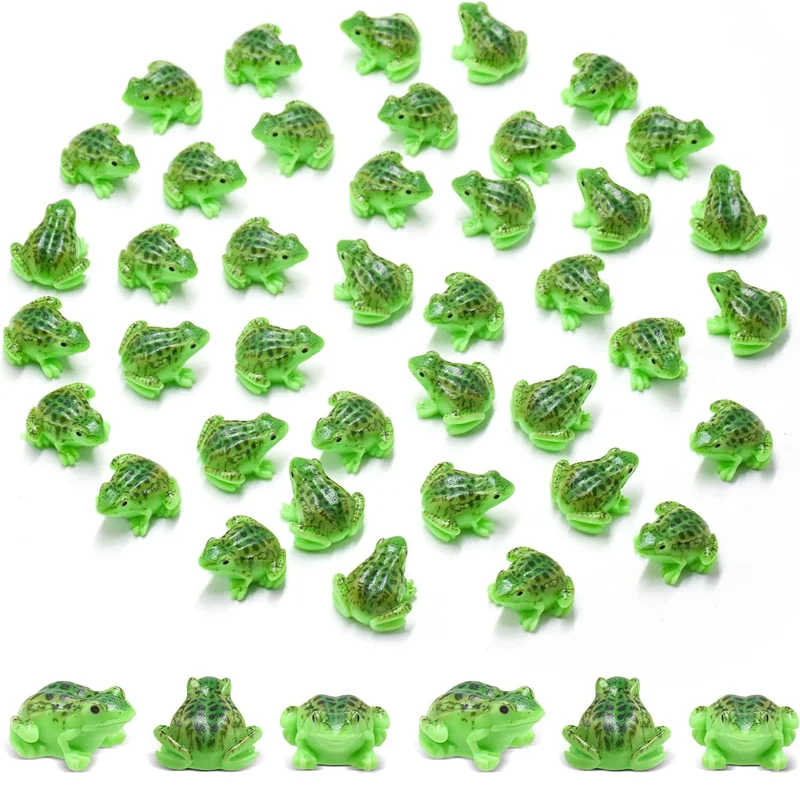 5/10 Pieces Resin Frogs Miniatures, Mini Animals Figurines Statues, Fairy Garden Micro Landscape Home Decoration Supplies