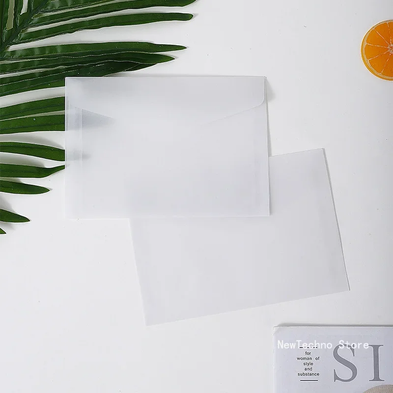 Transparent Sulfuric Acid Paper Envelope Vintage Wedding Postcard Invitation Card Storage Translucent Blank Envelope 1pc