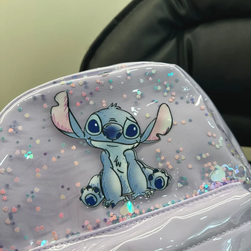 Disney New School Season New Stitch Cartoon Cute Sequin Boys and Girls School Bag Kindergarten Children\'s Backpack