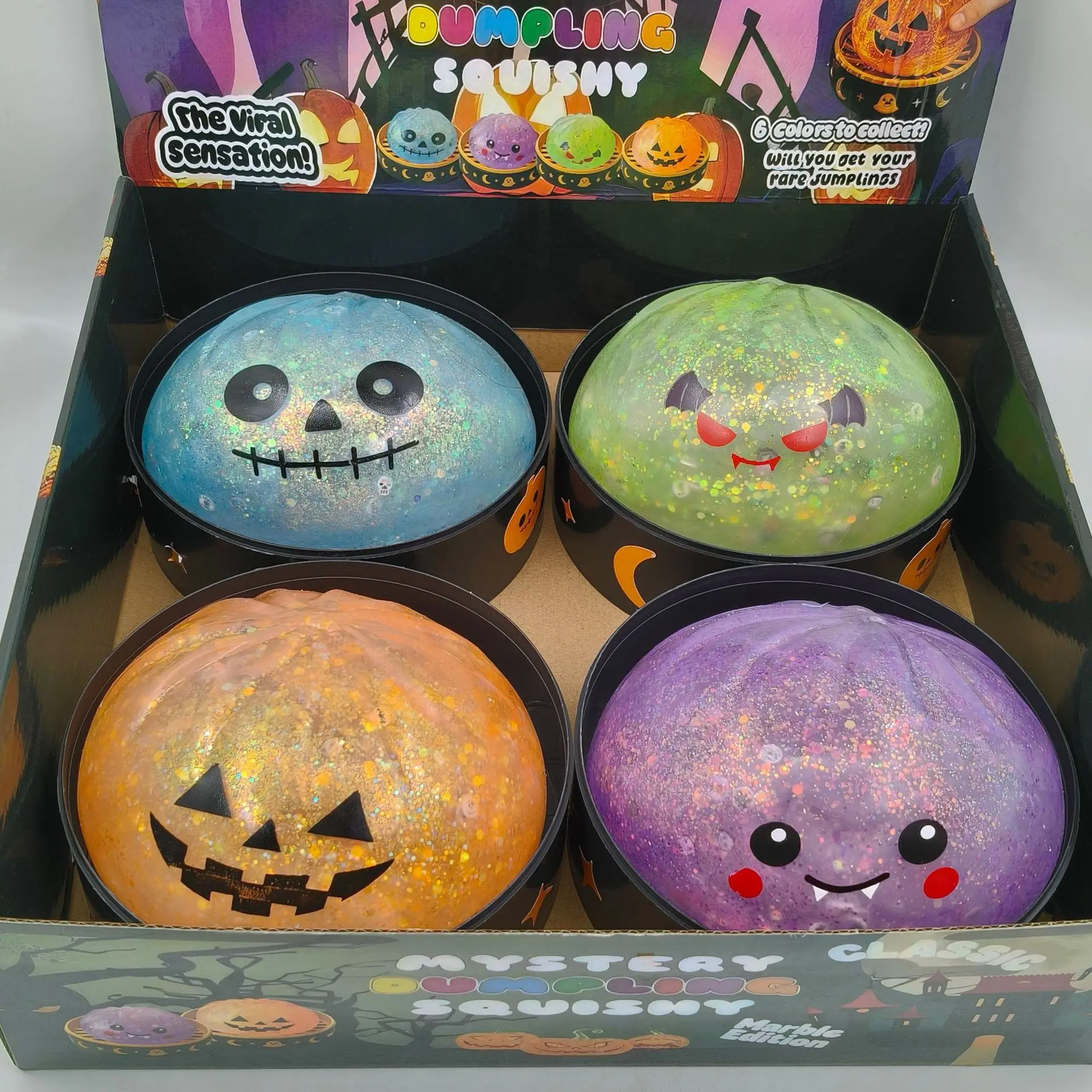 15Cm Halloween pectin big bun pinching music Halloween funny vent decompression toy pinching