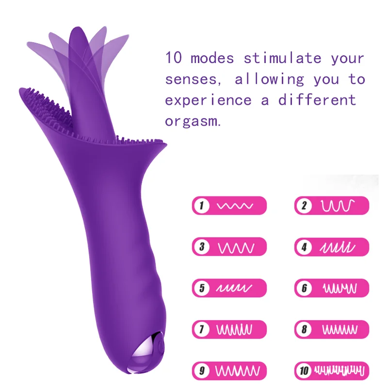 Vibrator Female Tongue Licking Teasing Nipples Stimulating Clitoral Vaginal Massager Masturbation Sex Toys For Women Adult 18