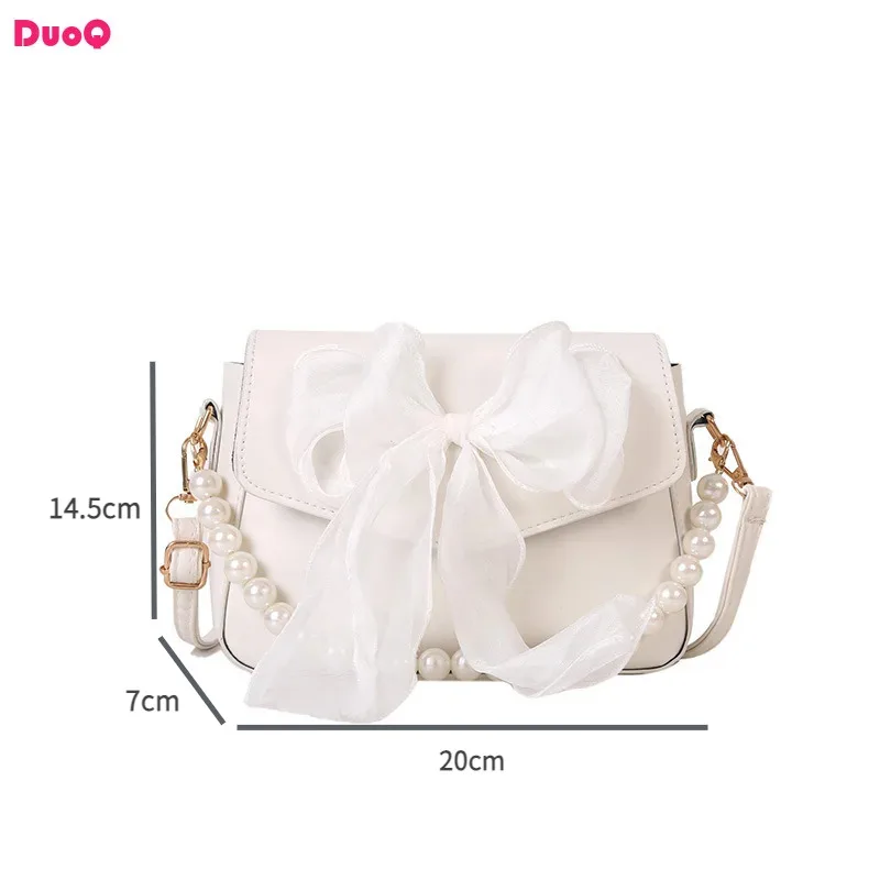 

Bow Tie Scarf Decoration for Women's Crossbody Bag Fashionable Casual Versatile Sweet Single Shoulder Square Bag Exquisite