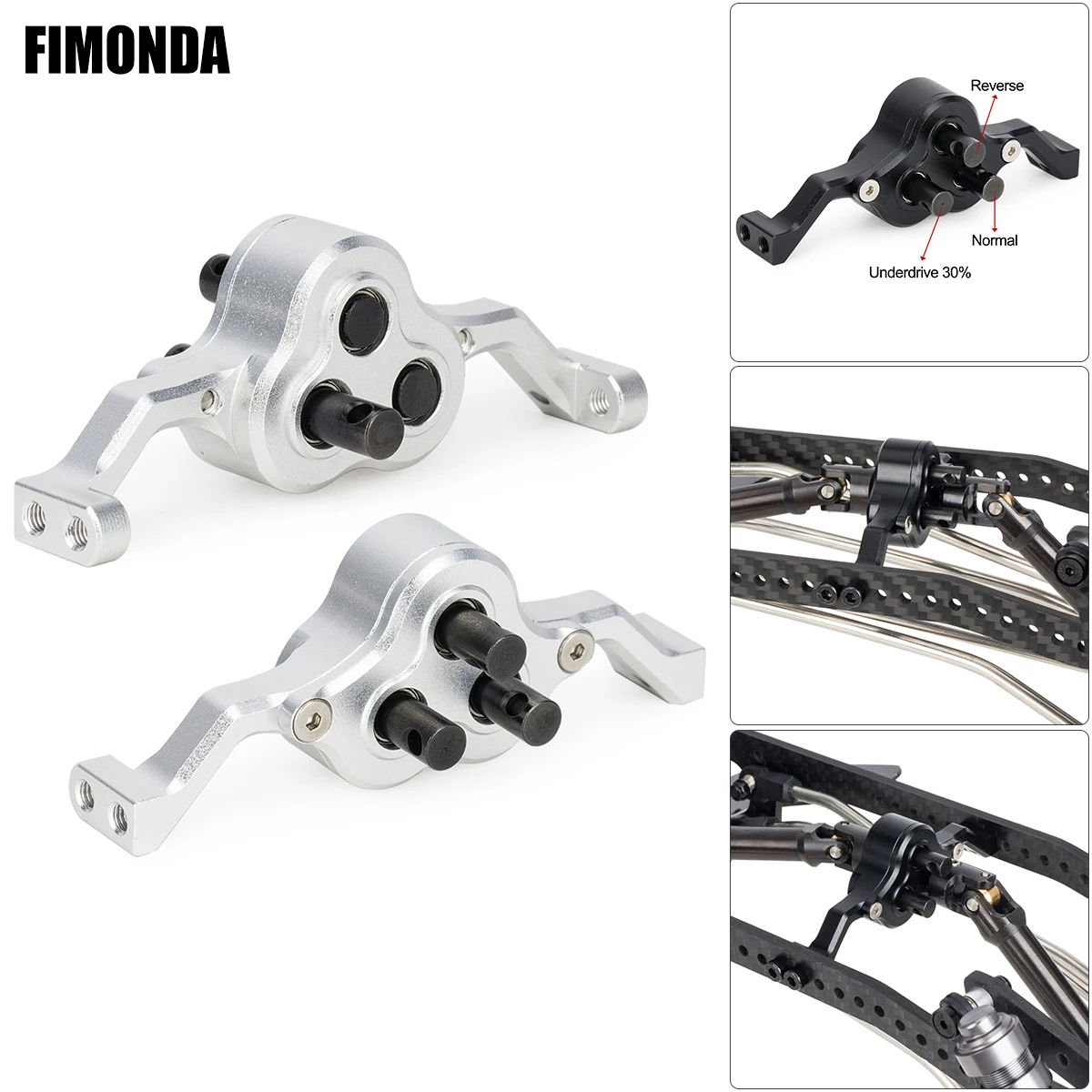 luminum Transfer Case with 5mm Shaft for 1/10 RC Crawler TRX-4 SCX10, Gearbox Upgrade for Cheater Rigs and LCG Chassis Build