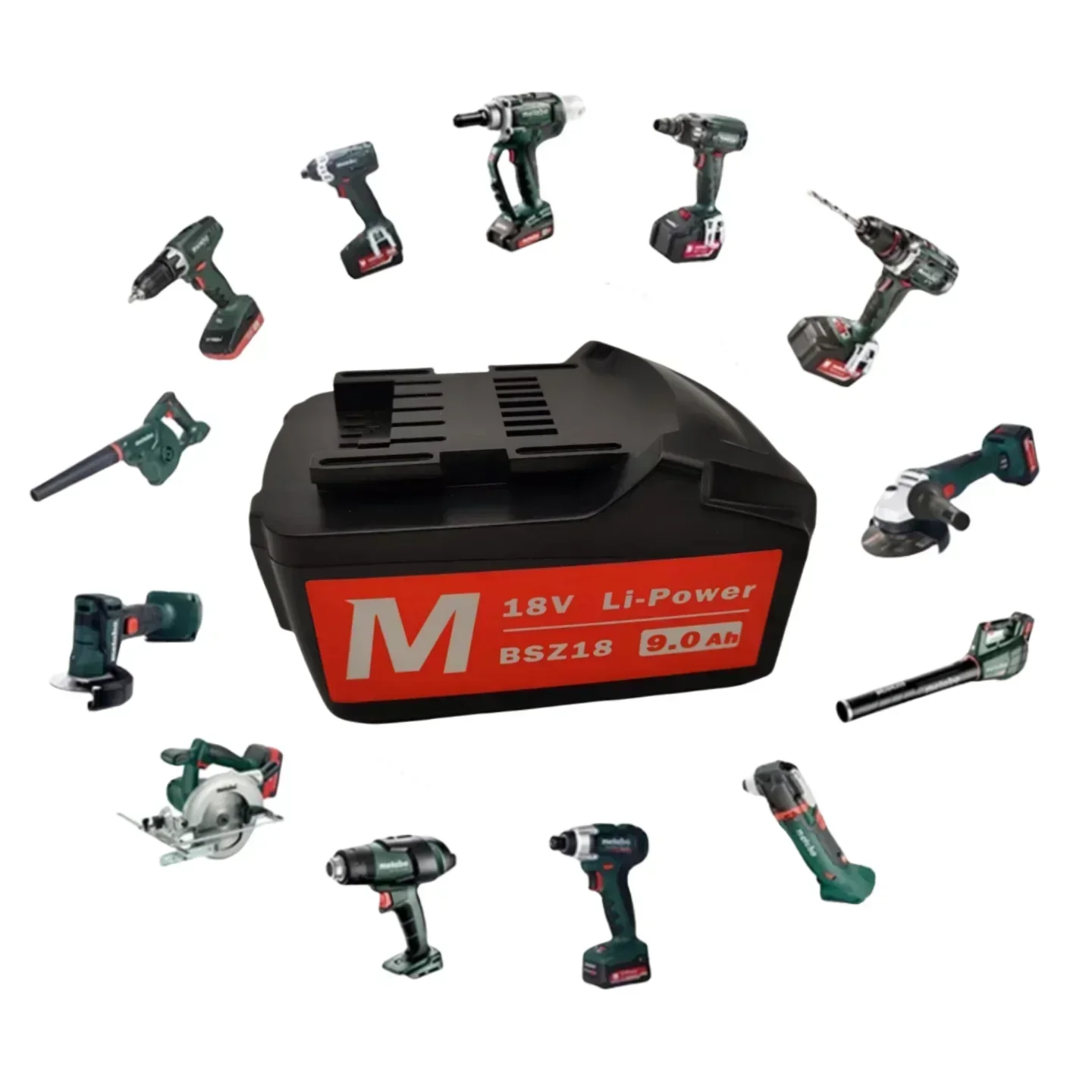 

Mebo wireless power tool with 18V and 9.0Ah batteries, screwdriver, key, Mebo hammer, 18V battery, 9000Mah BSZ18 625591000