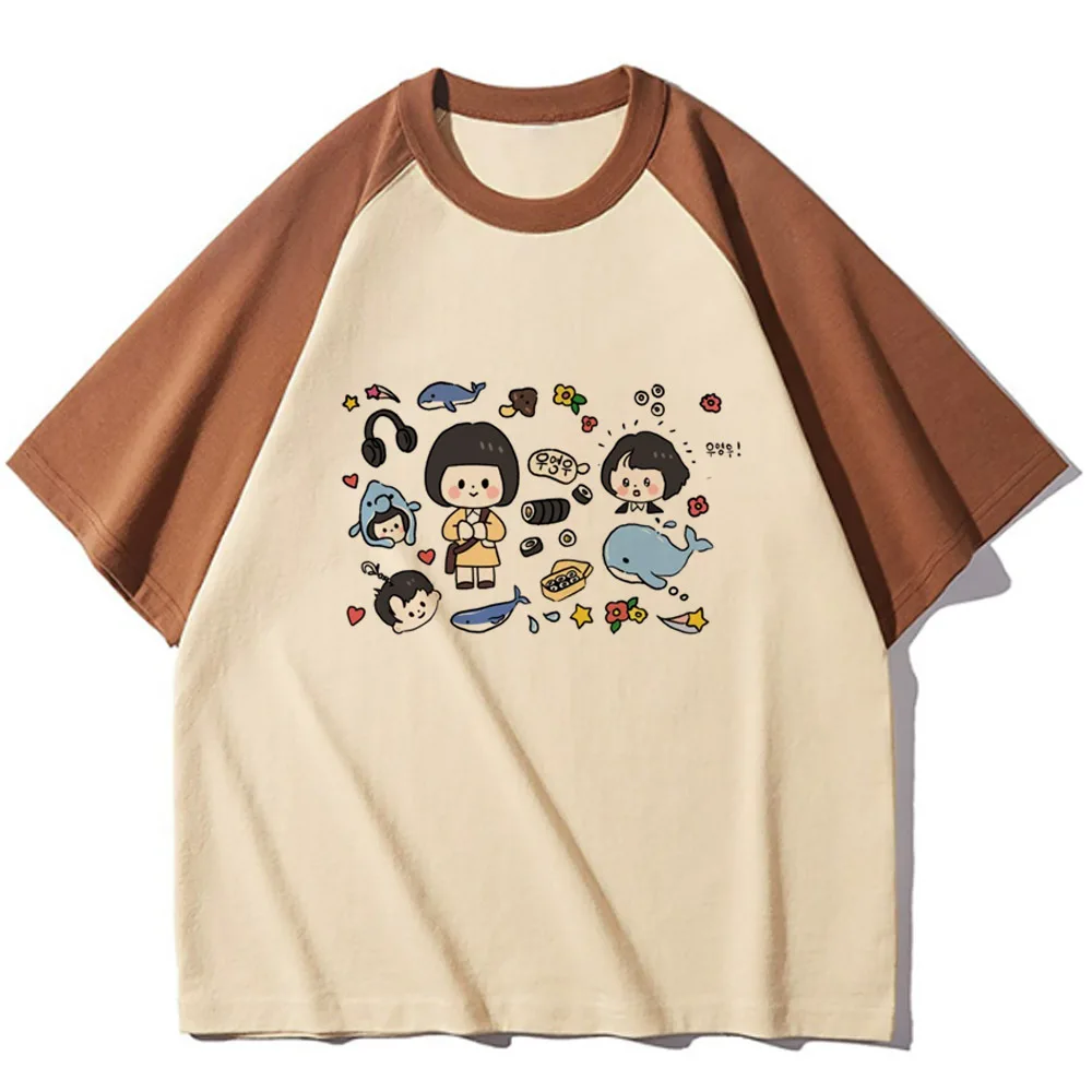 Dorama tshirt women crew neck t shirt female designer comic manga clothes