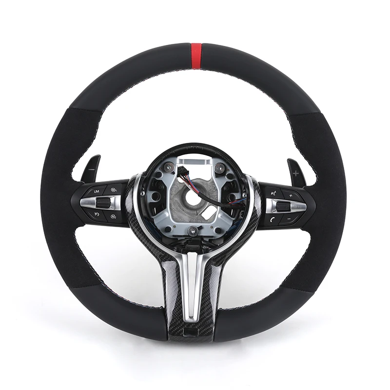 

With Vibration Carbon Trim Half Alcantar M Steering Wheel for BMW F06 F10 F20 F21 F22 F30 F31 F32 F34 F36 F80 F82 F87 F90 M3 M5