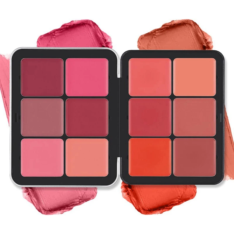 1 Piece 12-Color Blush Palette  Brightening Complexion Multicolor Rogue Plate PC Skin-Friendly