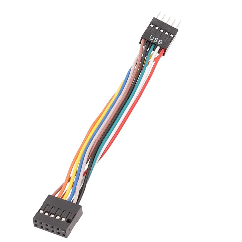 Voor Lenovo Moederbord Naar Gewone Chassis Adapter Kabel, Usb 9-Pins Revolutie 11-Pins Vrouwelijke Conversiekabel 24awg,