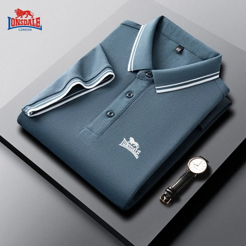 New Summer Men's High Quality 100% Cotton Short Sleeve Polo Shirt Trendy Fashion Casual Sweat Absorbing Cool Top