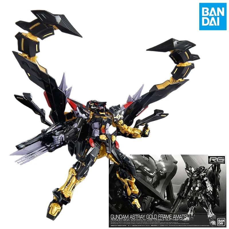 

Bandai Original RG PB MBF-P01-Re GUNDAM ASTRAY GOLD FRAME AMATSU Action Figure Assembly Model Toys Collectible Model Ornaments
