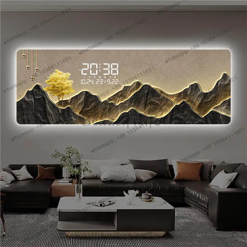 Best Sellers Vintage Chinese Style Clock Wall Living Room Mural Restaurant Fashion Wall Clocks Nordic Simple Relogio De Parede W