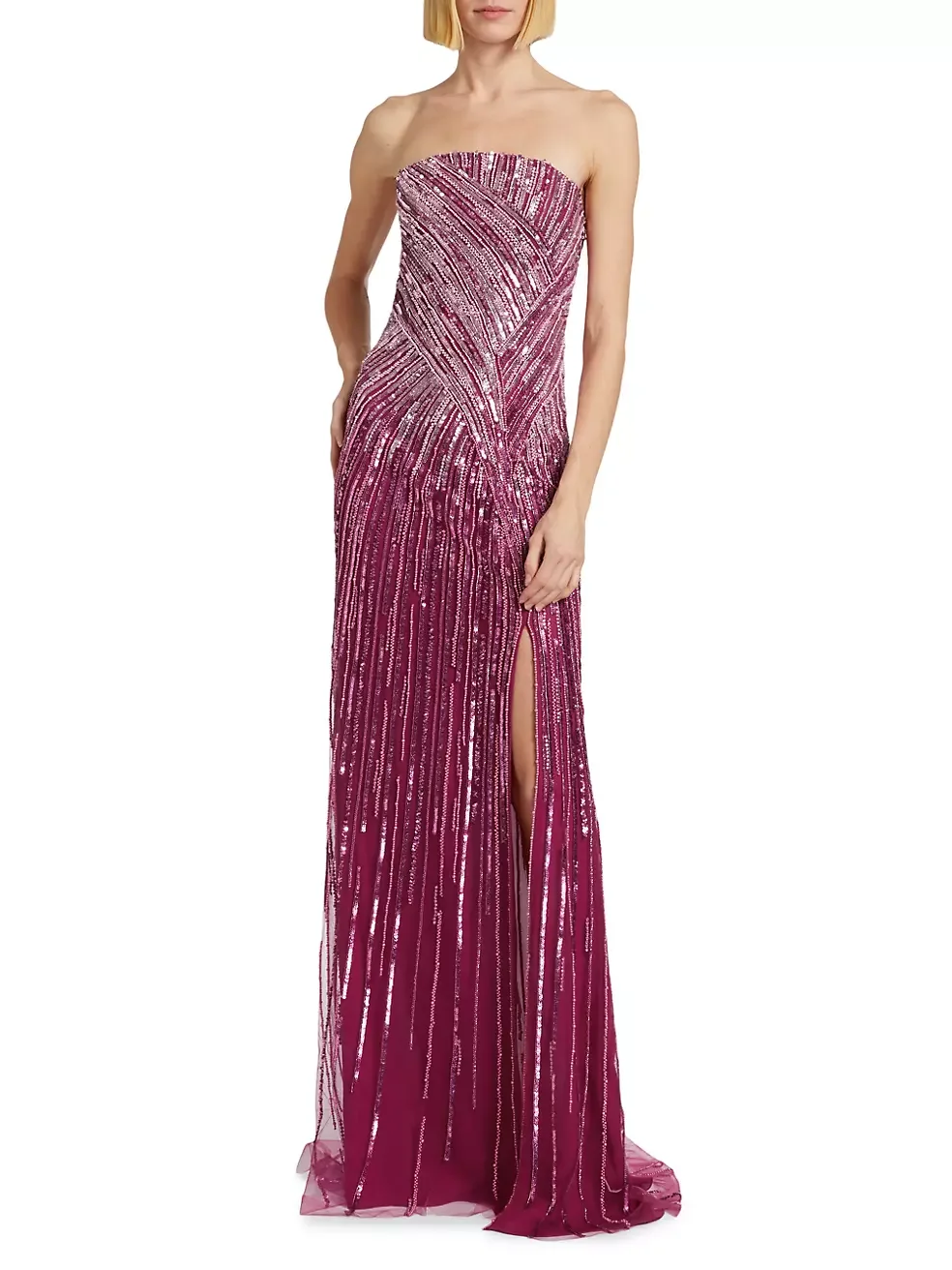 

Strapless Sequin Banquet Sexy Prom Evening Dress Dress Fishtail Temperament Dress Skirt Stage Dance Party robes de soirée