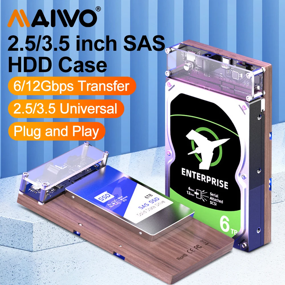 MAIWO SAS Hard Drive Docking Station for 2.5/3.5