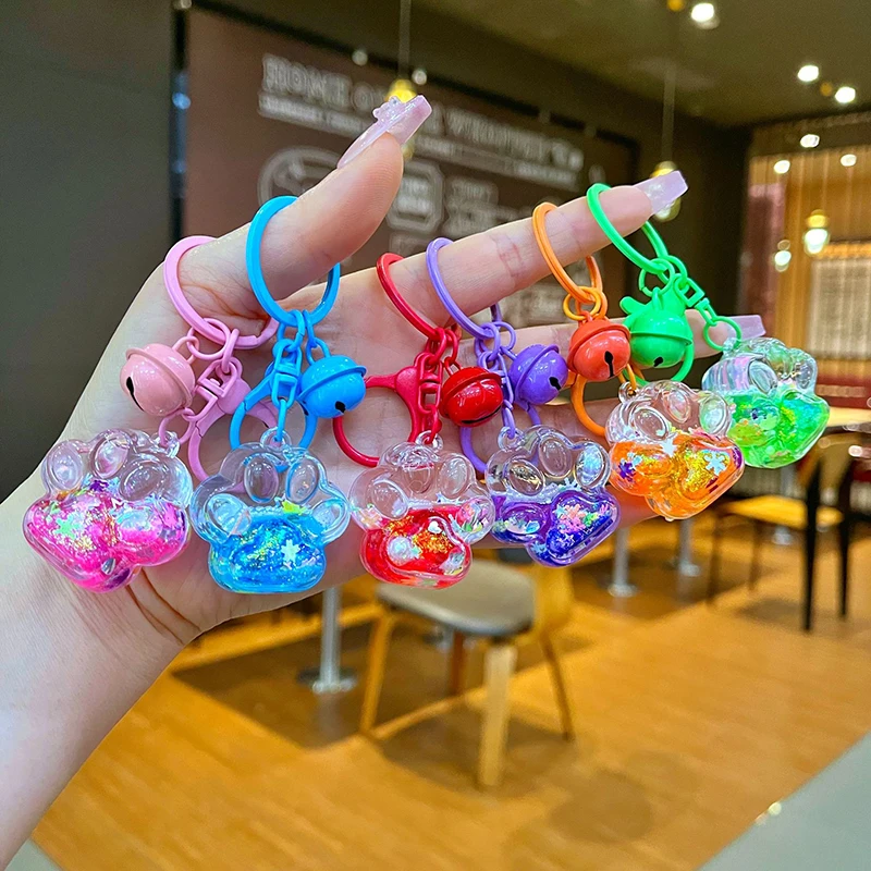 1Pcs Kawaii Cat's Claw Keychain For Women Bag Pendant Cat Claw Key Chains Cute Backpack Accessories Gift