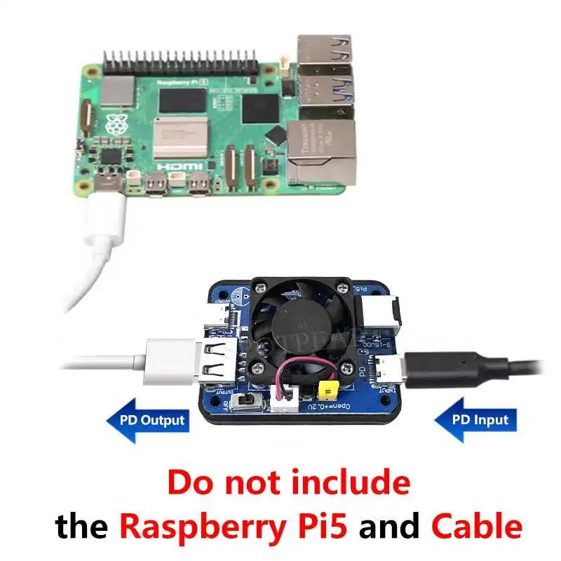 Raspberry Pi 5 power supply Jetson 5V5A 27W PD induced DC USB dual input wide voltage dual output