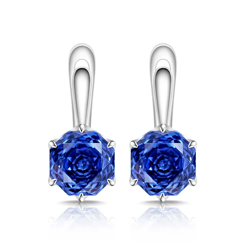 925 Sterling Silber Stilvolle Einfache Rosenschliff Hochkarätige Diamant-Damenohrringe Ohrclips Geburtstagsgeschenk – Detail 15