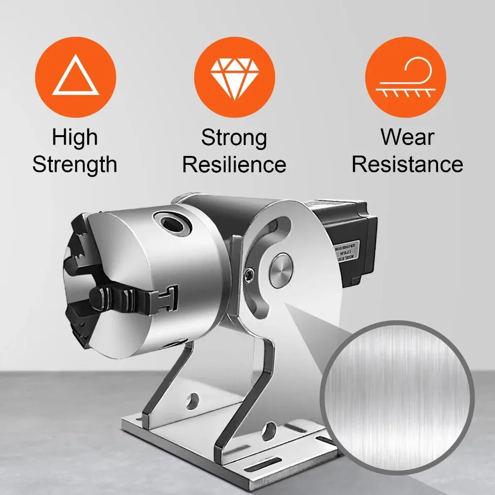 

360° Laser Engraver Rotary 3 Claws Rotary Axis 80mm Max Rotation Axis Laser Engraving Machine