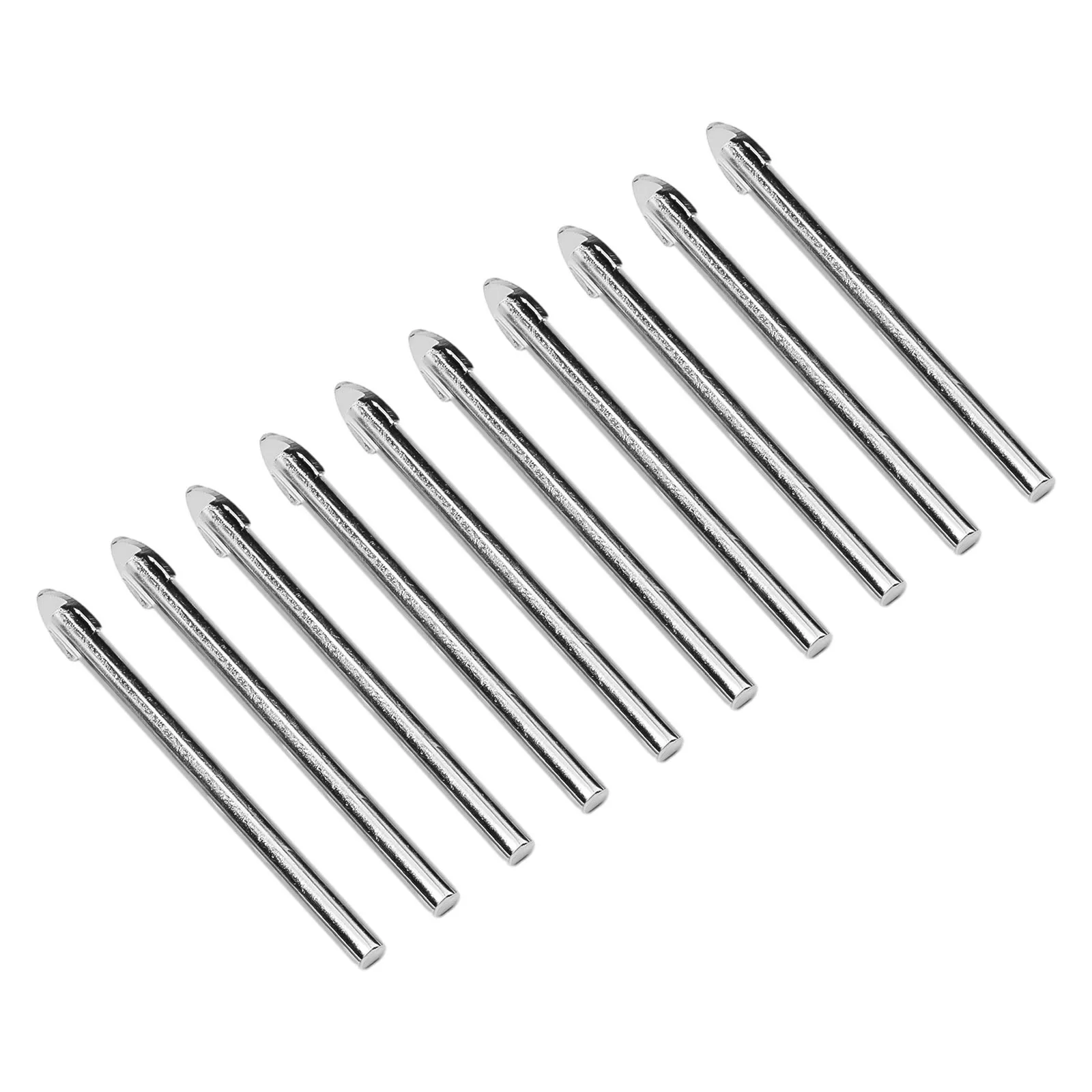 Glass Ceramic Tile Drill Bits, 6mm Tip, 10pcs, Improve Trepanning Speed, Suitable for Brick and Brittle Materials