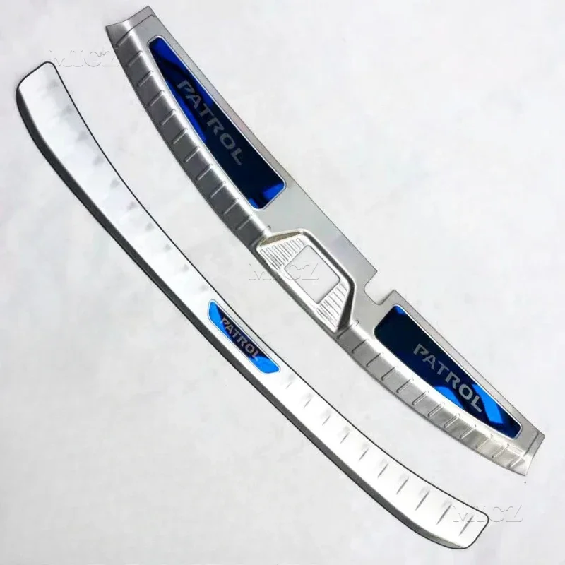 

Car For Nissan Patrol Y62 2012-2018 Styling Stainless Steel Rear Bumper Protector Sill Trunk Tread Plate Trim