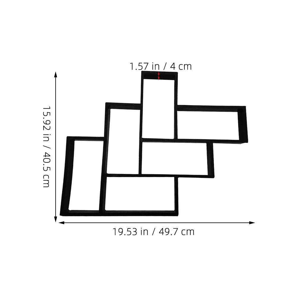 

Rectangular Brick Mold Plastic Reusable Concrete Paving Mould Diy Path Stone Garden Walkway Maker Cement Floor Tile Stone