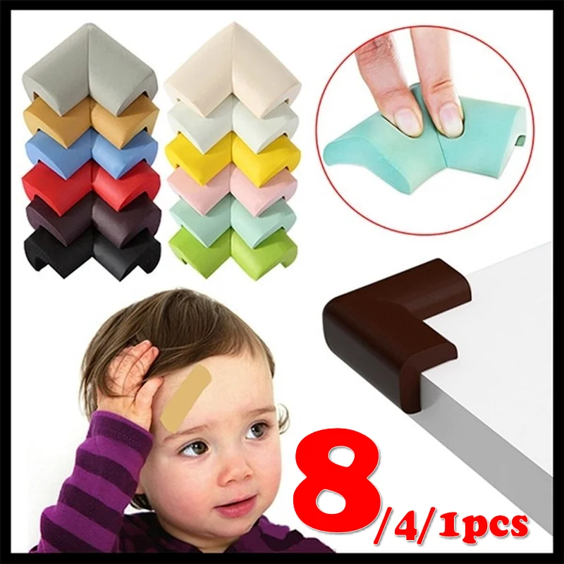 1-8PCS Baby Safety Table Edge Protector Child Kids Proofing Anti-crash Protection Pad Right Angle Cushion Furniture Corner Guard