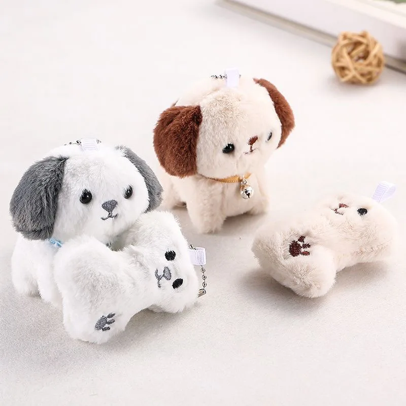 Lindo Llavero de Peluche Suave con Forma de Perro, Juguete de Peluche, Colgante para Bolso, Llavero para Coche, Pequeño Adorno para Regalo de Cumpleaños, Festivo o Uso Diario, Estilo Kawaii