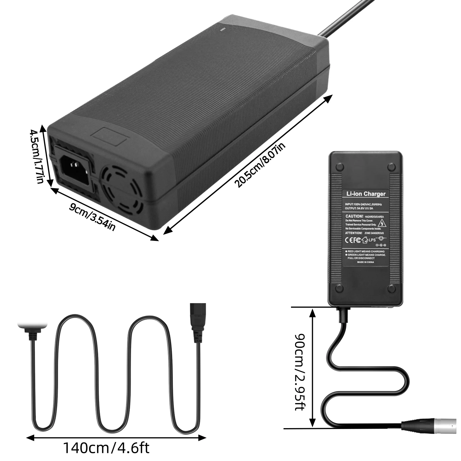 

Зарядное устройство XLR 3PIN, 54,6 В/58,8 В, 5 А, зарядное устройство для литиевой батареи для электрического велосипеда для аккумулятора 48 В/52 В, универсальное зарядное устройство