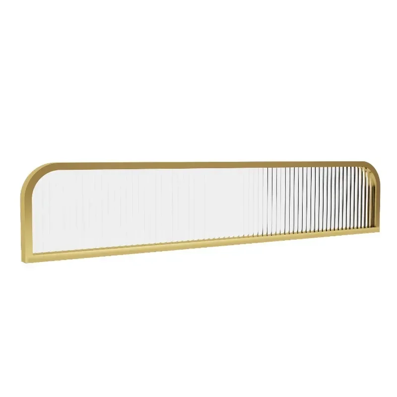 Light luxury stainless steel Changhong glass hotel booth partition restaurant low baffle hot pot restaurant heightened screen