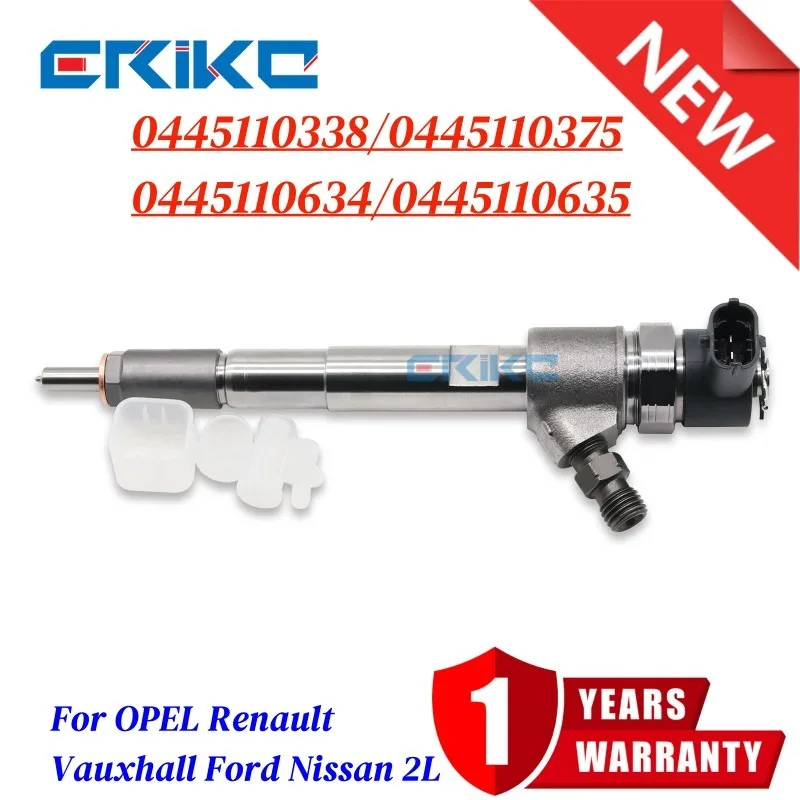 

0445110338 0445110375 Diesel Fuel Injector 0445110634 0445110635 for OPEL Renault Vauxhall Ford Nissan 2L 0986435205 0986435234