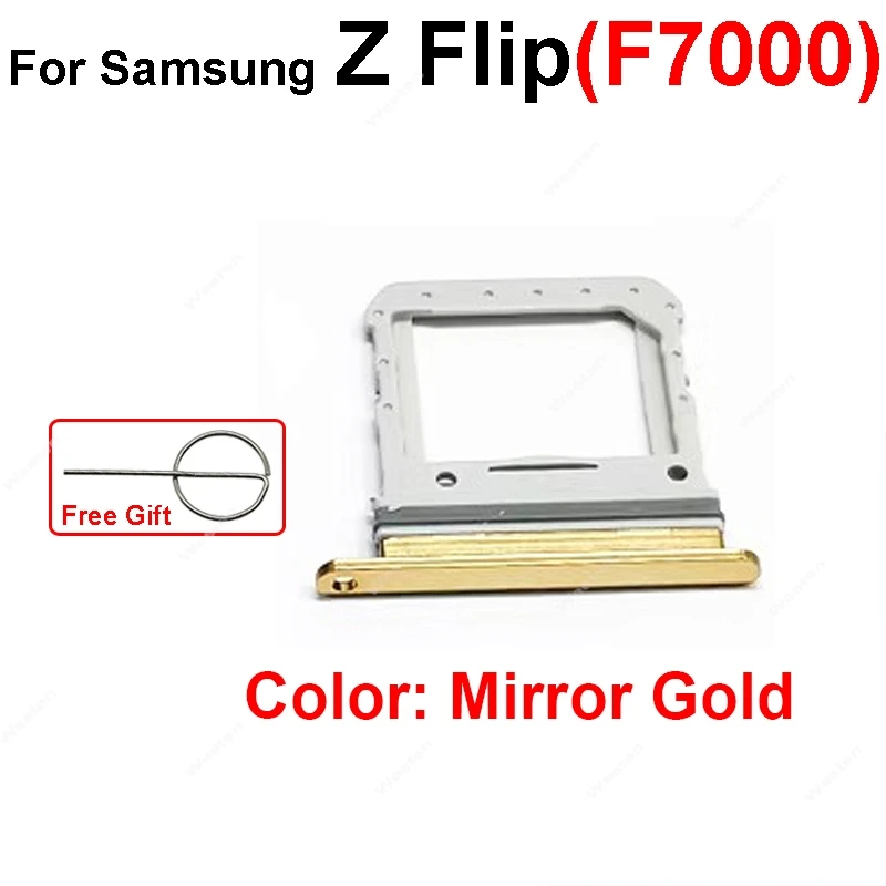 Для Samsung Galaxy Z Flip 1 2 3 4 Z Flip3 5G Z Flip4 F700 F707 F711 F721 Разъем для SIM-карты Лоток для SIM-карты Держатель слота Детали