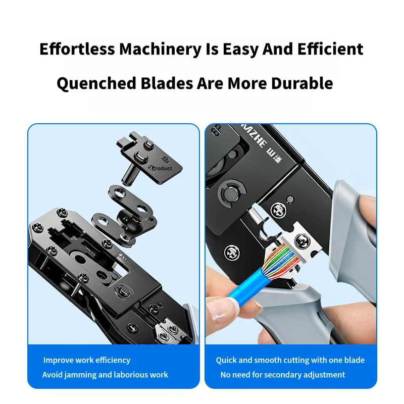 SAMZHE RJ45 Crimping Tool Ethernet Network LAN Cable Crimper Cutter Stripper Plier 8P RJ45 6P RJ12 RJ11 for Modular Connector