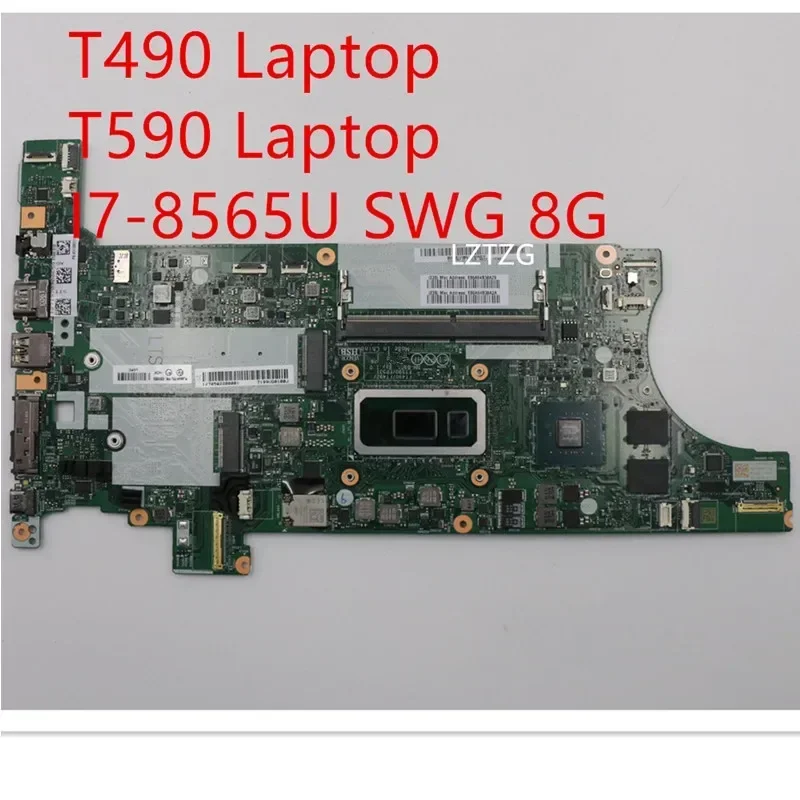 Motherboard For Lenovo ThinkPad T490/T590 Laptop Laptop Mainboard I7-8565U SWG 8G  02HK933 01YT346